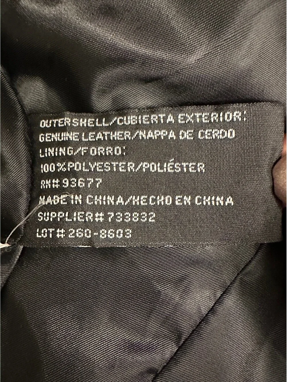 Black 100% leather full zip long sleeve jacket Small minimalist quiet luxury